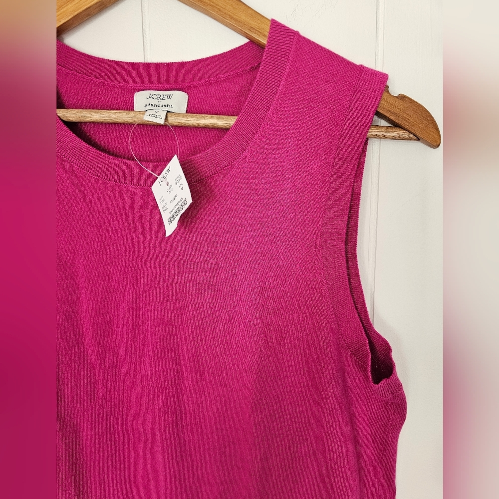 NWT J Crew Sweater Classic Shell 100% Cotton - Picture 3 of 8